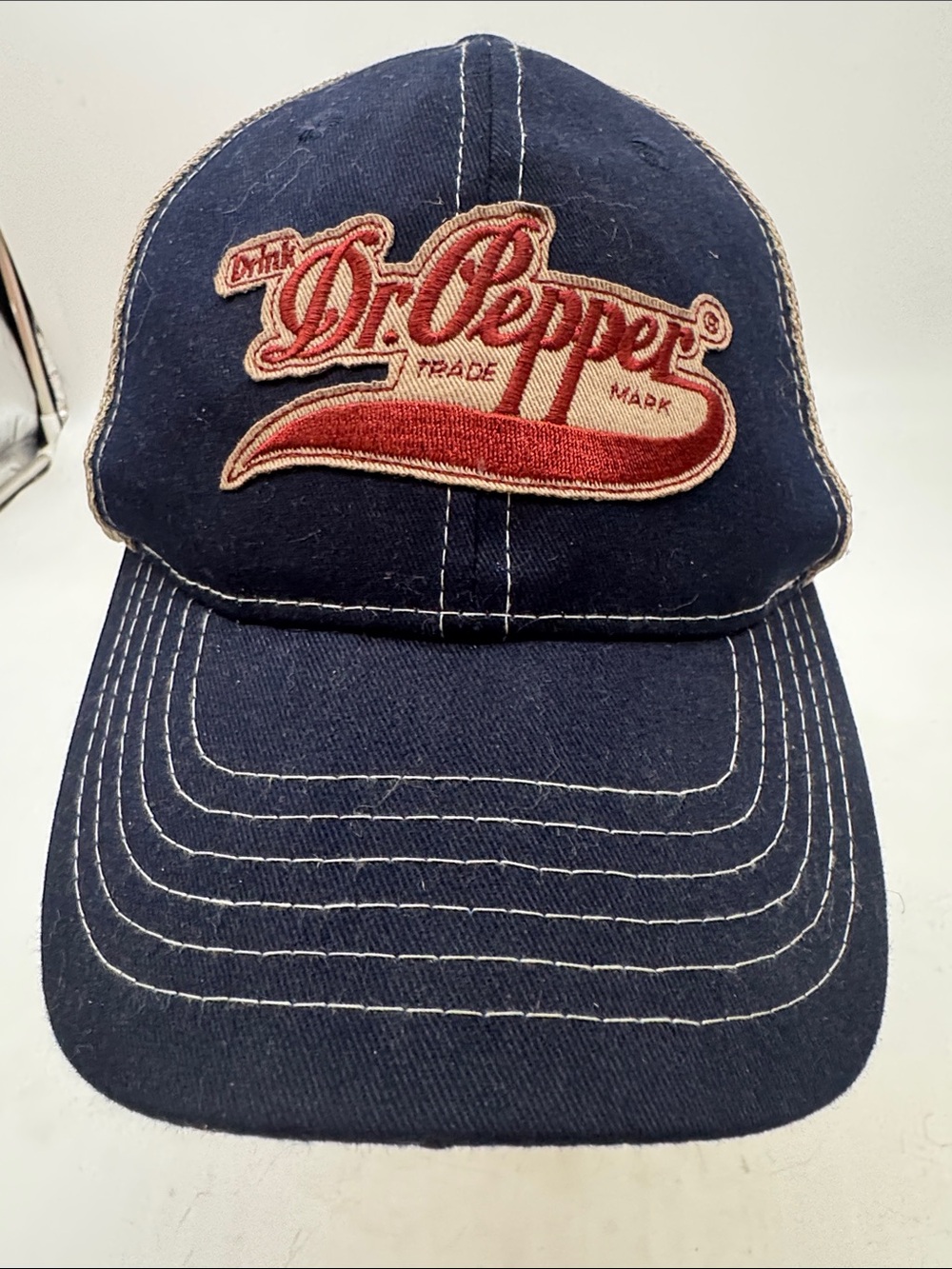 Dr. Pepper Navy Blue Logo Trucker Cap adjustable